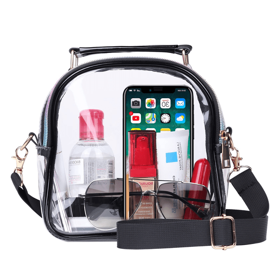 MAYLISACC Clear Purses for Women Stadium, Stadium Approved Clear Bags with Rainbow Zippers for Shopping Work School Sports