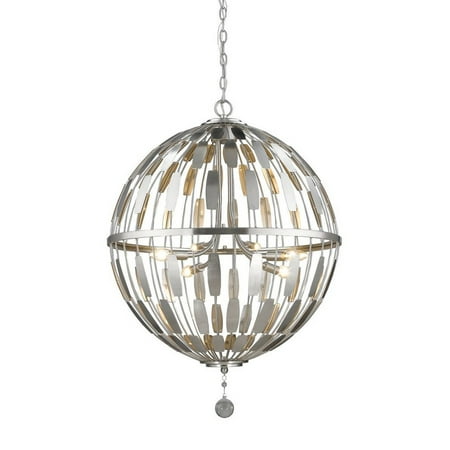 

6 Light Pendant in Metropolitan Style 24.25 inches Wide By 32.75 inches High-Brushed Nickel Finish Bailey Street Home 372-Bel-2019938