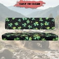 thumbnail image 3 of FKELYI Black Green Shamrock Leaf Print Mule Bench Seat Cover 2 Pcs Set Dustproof UTV Seat Cover Compatible with Kawasaki Mule 600/610 Anti-Scratch Seats Protector Decor, 3 of 7