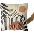 thumbnail image 4 of Boho Pillow Covers 18x18 Set of 2, Bohemian Mid Century Style Farmhouse Decorations Outdoor Throw Pillows Abstract Orange Sunset Art Outdoors Decorative Cushion Case for Couch Sofa Home, 4 of 6