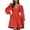 Orange, variant on HNMKIU Long Sleeve Dress for Women Casual V Neck Flounce Short With Layering Options Elegant Spring Fall Outfit Midi Dress Beige,L