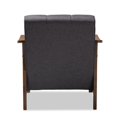 thumbnail image 4 of Baxton Studio Larsen Fabric Upholstered Walnut Wood Accent Chair in Gray, 4 of 9