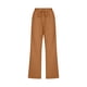 thumbnail image 4 of Pantalones capri de lino de cintura alta para mujer de Umfun, pantalones de talla grande, pantalones deportivos de control de abdomen, color café S, 4 of 5