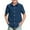 Navy, variant on Kiijoy Little Boys Button-Down Shirt Short Sleeve Summer Casual Beach Shirt, Sizes 5-14
