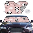 thumbnail image 2 of Uemuo Panda Pattern Accordion Car Windshield Sun Shade, Foldable Reflective Sun Visor for Car, Reflector Windshield Sunshade-Small, 2 of 7