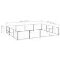 thumbnail image 4 of vidaXL Chenil pour Chien Argent 12 M2 Acier, 4 of 4