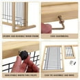 thumbnail image 2 of Vivifying Pet Gate for Dogs Wood Freestanding Pet Gate, 38"-71" Length Adjustable Dog Gate, Safety Dog Fence for Stairs Doorways, Natural, 2 of 8