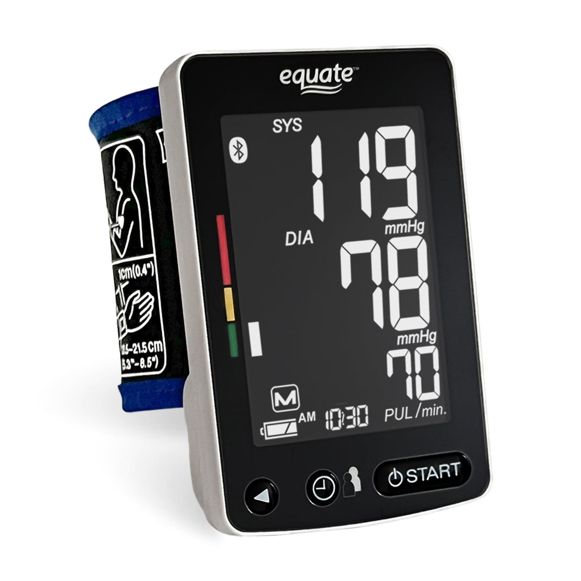 Equate 6500 Series Wrist Blood Pressure Monitor with Bluetooth Wireless Technology and Irregular Heartbeat Detection