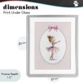 thumbnail image 4 of Stupell Industries Shabby Chic Blush Pink Ballerina Gray Framed Print Under Glass, 17 x 21, by Christine Simpson Art, 4 of 8