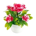 thumbnail image 2 of Artificial Potted Red Potted Lifelike Artificial Plastic Simulation Flowers Pot For Home Flowers For 1*Simulation Potted Plant, 2 of 9
