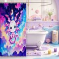 thumbnail image 3 of Manfei 3D Print Amphibian Axolotl Shower Curtain 72Wx72L,Cute Salamander Pattern Bathroom Curtain, 3 of 5