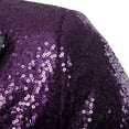 thumbnail image 5 of Kilaqueen Mens Single Breasted One Button Sequin Lapel Dress Suit Jacket Fashion Party Festival Tuxedo Club Porm Blazers, 5 of 9