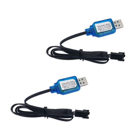JZROCKER Battery USB Charging Cable 7.4V SM2.0 3Ps 4P XHs 3Ps Connectors for Car Boats and Quadcopters