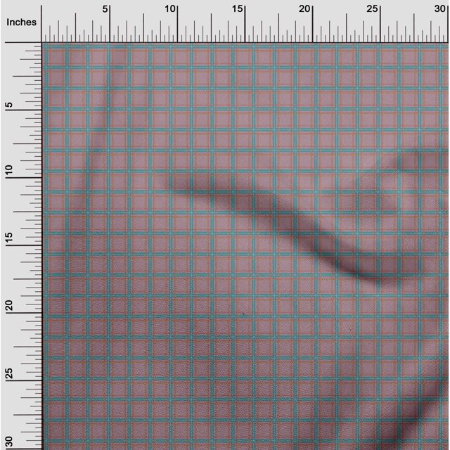 oneOone Cotton Cambric Fabric Tartan Check Printed Craft Fabric BTY 56 Inch Wide