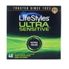 LifeStyles Ultra Thin Ultra Sensitive Flared Shaped Lubricated Latex Condoms, 40 Count