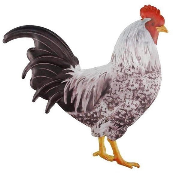 12 Metal Rooster Hanger: Black/White