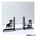thumbnail image 2 of Craftnamesign Custom Boxer Dog Metal Bookends for Shelves, Book Stoppers for Library, Office, 2 of 2
