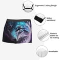 thumbnail image 3 of Pofeuu Purple Sky Wolf Print Men’s Boxer Briefs, Moisture-Wicking Underwear, Regular,Trunk-XX-Large, 3 of 5