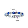 thumbnail image 4 of Bling Jewelry Womens Two Color Cubic Zirconia Stackable CZ Eternity Band Ring Sterling Silver, 4 of 7