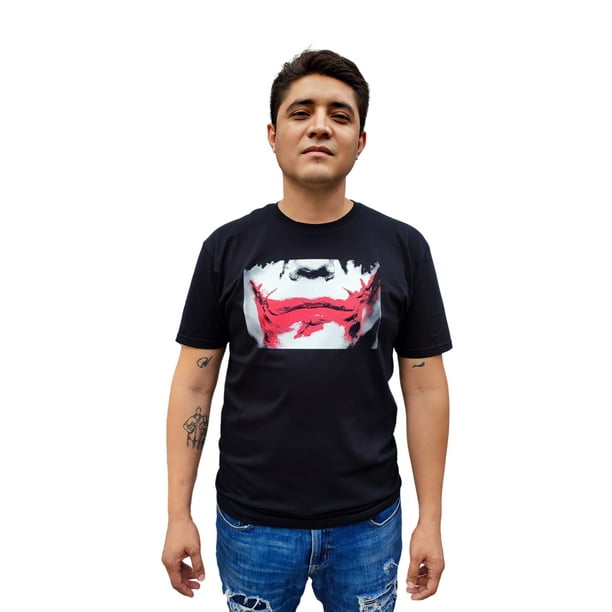 Playera Joker Color Negro Cuello Redondo Manca Corta Mediana