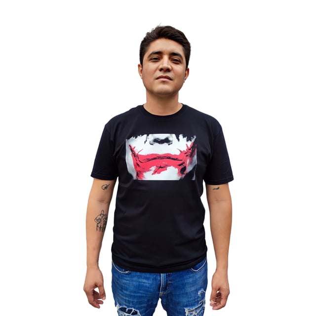 Playera Joker Color Negro Cuello Redondo Manca Corta Mediana