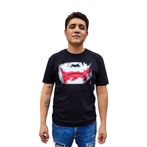 Playera Joker Color Negro Cuello Redondo Manca Corta Mediana