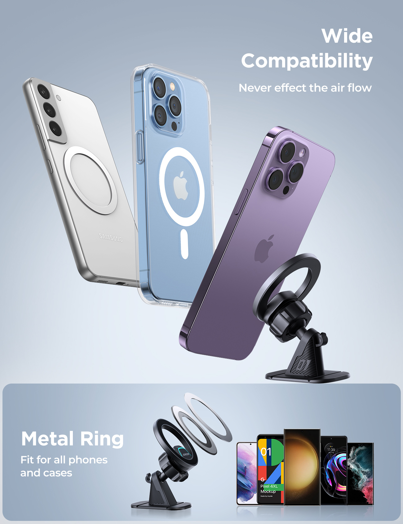 JOYROOM 2-in-1 Magnetic Car Phone Holder Kit photo 3