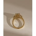 thumbnail image 3 of Antique Look Cubic Zirconia Ring 3 CT Radiant Cut Engagement Ring Vermeil 14K Yellow Gold Ring Perfect for Christmas Gift, 3 of 5