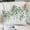 White, variant on Green Leaves Pillow Covers, Linen Long Throw Pillow Case, Summer Botanical Holiday Pillow Protector Decorative Cushion Cover for Living Room/Bedroom 12" x 20"