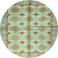 thumbnail image 1 of Ahgly Company Indoor Round Abstract Brown Abstract Area Rugs, 6' Round, 1 of 6