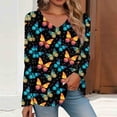 thumbnail image 2 of T Shirts For Women Casual Long Sleeve V Neck Shirts Lightweight Swea Fashion Tunic Tops Shirts Tshirts, 2 of 4