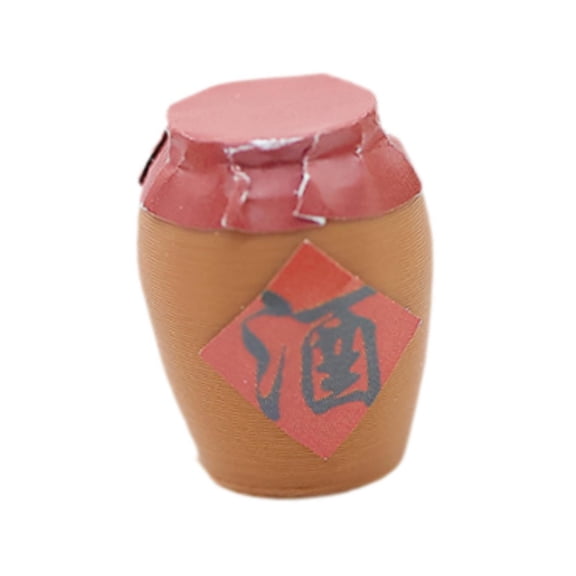 Minijarra de vino china, modelo casa de muñecas, botella de vino, artesanías, accesorios para casa de muñecas, pub, micropaisaje, figura de acción S