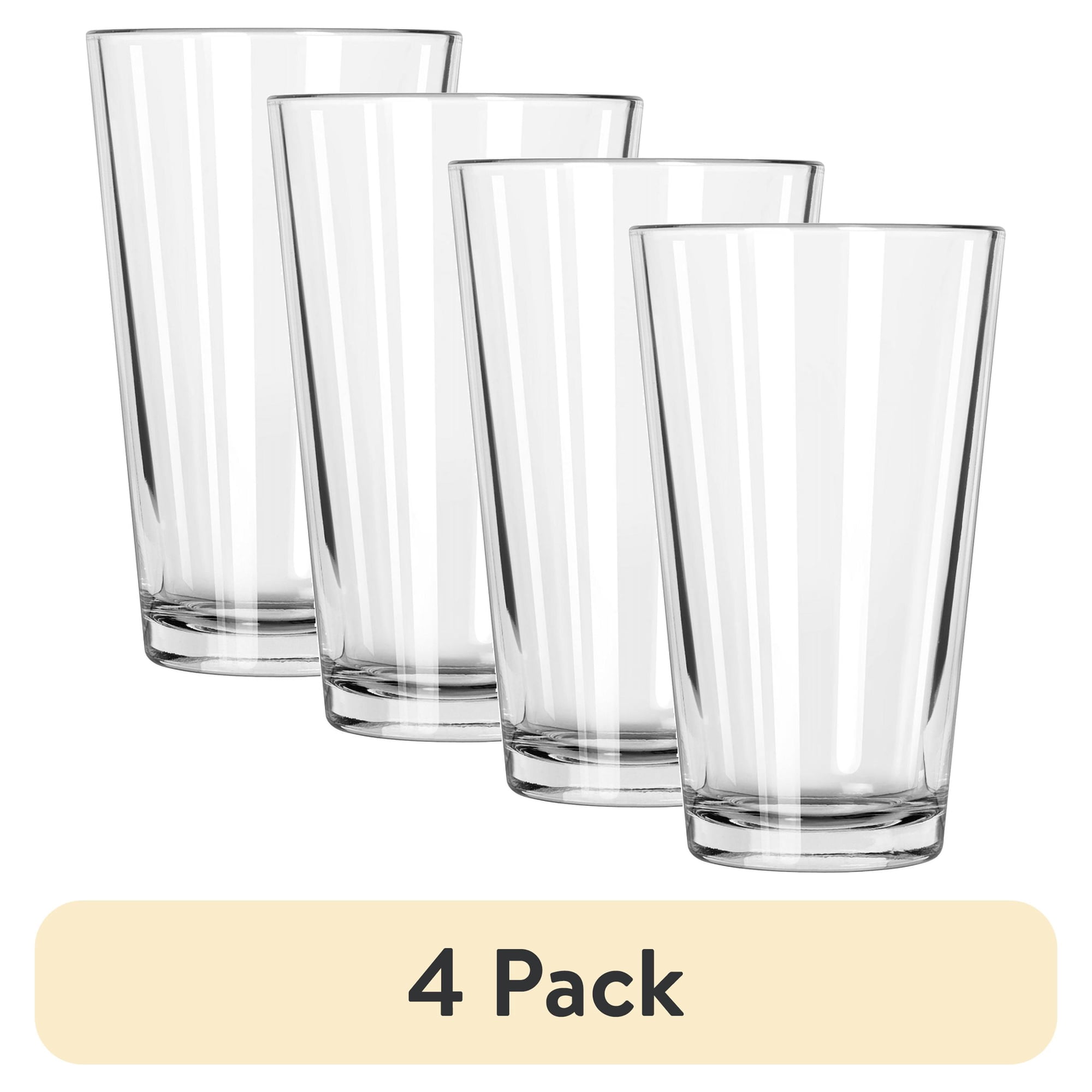 (4 pack) (4 pack) Mainstays Clear Pint Glass  16 oz  1 Piece