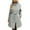 Grey, variant on Women's Long Trench Coat, Wool Blend Overcoat, Stand Collar Belted Jacket, Vintage Inspired Fall Winter Coat, Classic Mid-Length Outerwear with Pockets White M