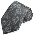 thumbnail image 2 of Grey Hand Made Classic Paisley Men's Ties, 2 of 2