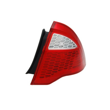 KarParts360 For Ford Fusion 2010 2011 2012 Tail Light Passenger Side | Red And Clear Lens | Plastic | Excluded Bulbs | Replacement For FO2819147 | 9E5Z13404A