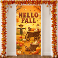 thumbnail image 5 of Cartoon Fall Banner Hello Fall Pumpkins Autumn Leaves Decoration for Seasonal Celebration Outdoor Decoration Indoor Party, 5 of 9