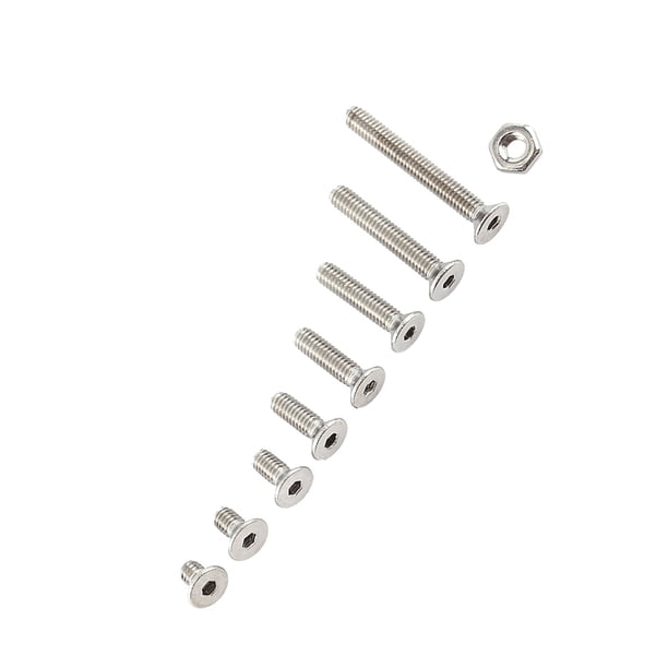300 Uds M2.5 Tornillos Tuercas Canote De Surtido Hex Tornillo Cabeza De Tapa Kit De Muebles De Acero Inoxidable Tornillos De Plata Para El Proyecto De