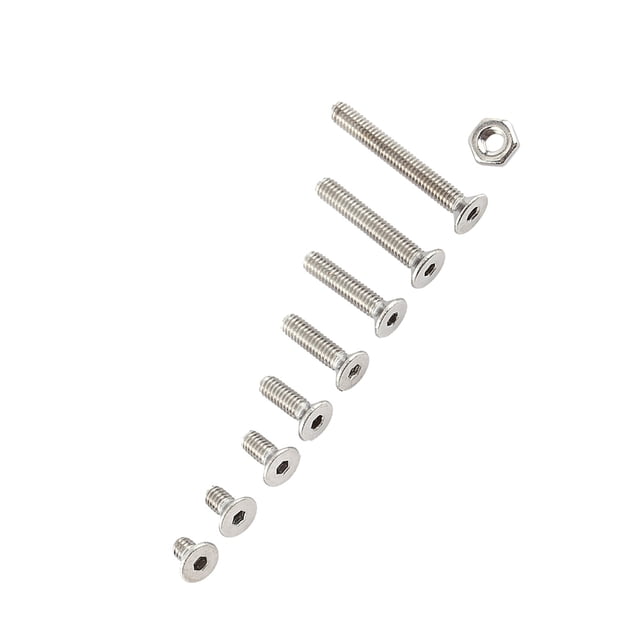 300 Uds M2.5 Tornillos Tuercas Canote De Surtido Hex Tornillo Cabeza De Tapa Kit De Muebles De Acero Inoxidable Tornillos De Plata Para El Proyecto De