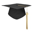 thumbnail image 3 of Hagloyecr 2026 Graduation Cap Topper with Tassel Unisex Matte Bachelor High School Cap Adjustable Size Black, 3 of 7