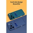 thumbnail image 2 of Case for iPhone 17Promax with Card Holder[with 2X Screen Protectors] Full Camera Protection, Shockproof Slim Wallet Design, for Women Men,Blue, 2 of 5