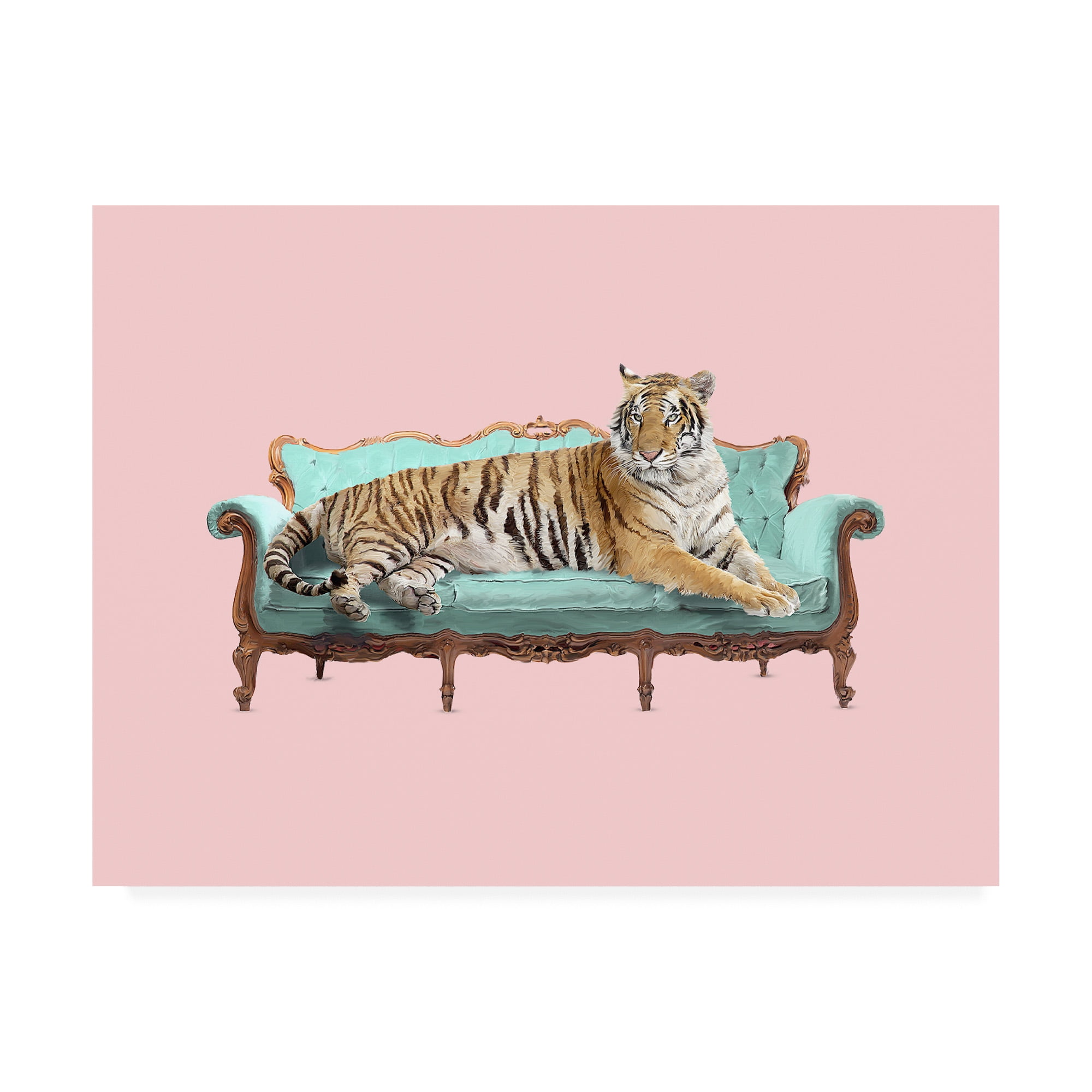 Trademark Fine Art 'Lazy Tiger' Canvas Art by Robert Farka
