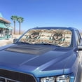 thumbnail image 2 of Jeiento Aztec Wolf Print Car Sunshade for Men Folding Car Sun Shade for Front Window Heat and UV Rays That Keeps Vehicle Cool Protector Accessories for Truck SUV, 2 of 7