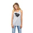 thumbnail image 2 of Thread Tank Home Roots State South Carolina SC Women's Sleeveless Flowy Racerback Tank Top Sport Grey X-Large, 2 of 5