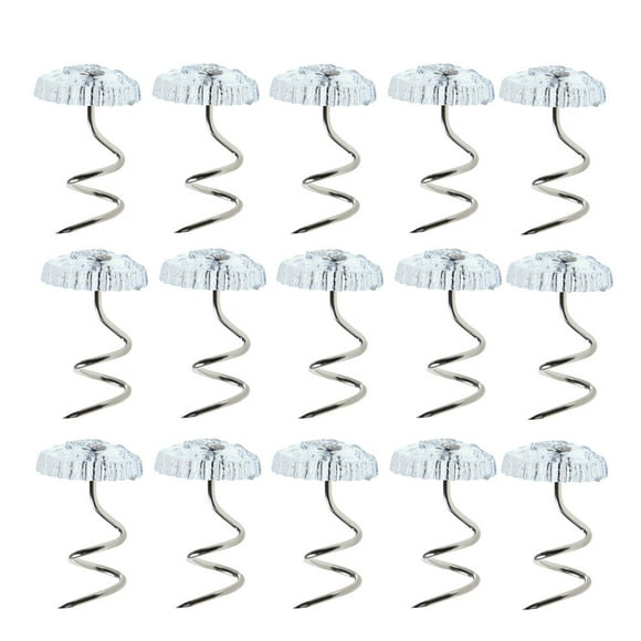 60PCS Transparent Practical Twisted Twisting Nail Fixed Sheet Nails for Home Living Room Bedroom