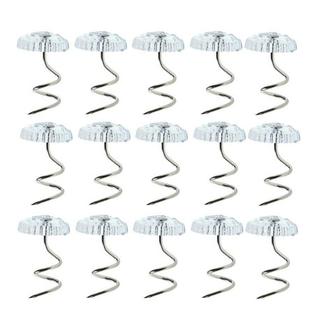 

HOMEMAXS 60PCS Transparent Practical Twisted Twisting Nail Fixed Sheet Nails for Home Living Room Bedroom