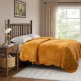 thumbnail image 4 of The Pioneer Woman Eloise Floral Velvet Quilt, Full/Queen, Amber Yellow, 4 of 9