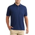 thumbnail image 1 of CAMISAS POLO PARA HOMBRE INSPIRE CHIC DE MANGA CORTA LIGERAS, AJUSTE REGULAR, CASUAL, DE NEGOCIOS, CAMISA DE GOLF SÓLIDA XL AZUL OSCURO, 1 of 6