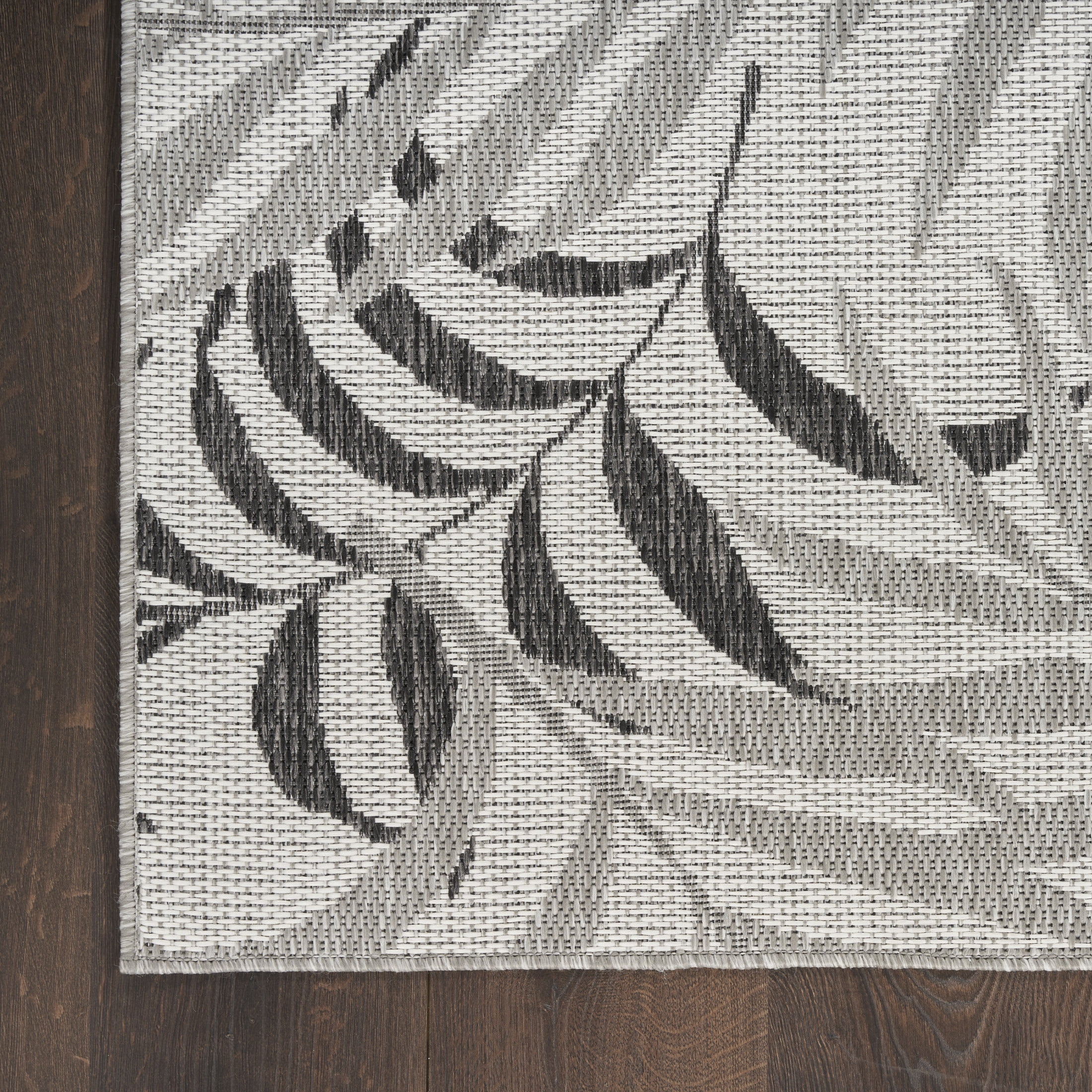 Nourison Garden Oasis 10' x 14' Grey Tropical Rug