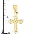 thumbnail image 3 of Golden Fire Solid 10k Gold Cross Pendant - Religious Jewelry for Women, 3 of 4